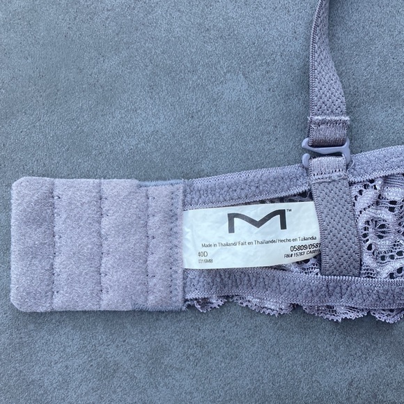 ⚜️MaidenForm Gray and White Lace Padded Bra! - Picture 4 of 5